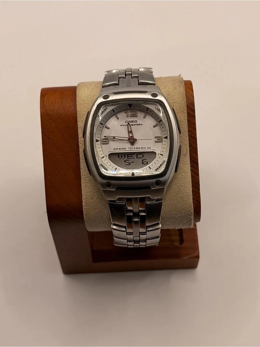 2005 Casio Illuminator, AW-81, Stainless Steel, Analog & Digital Watch